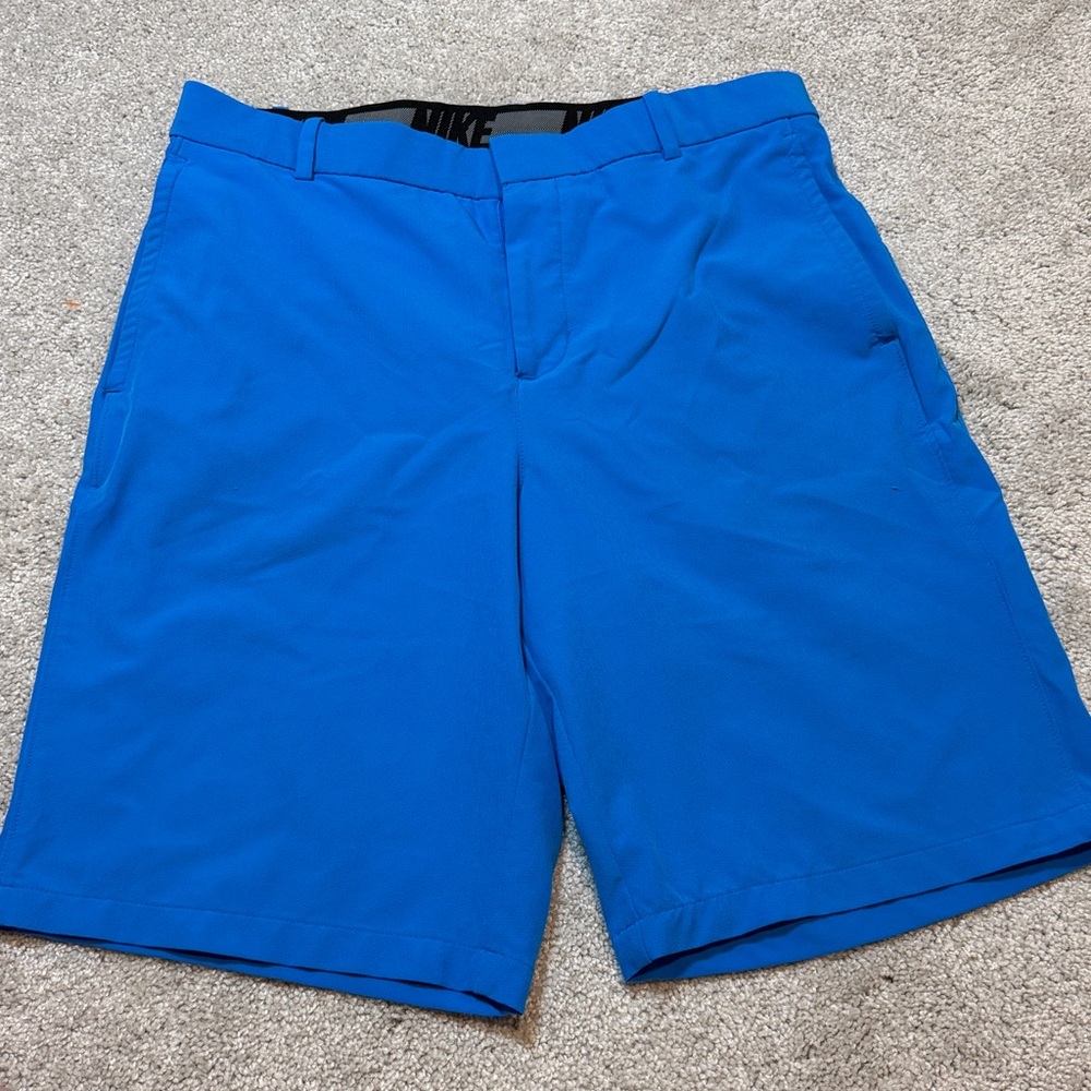 Nike Men's Vibrant Blue Flat Front Shorts